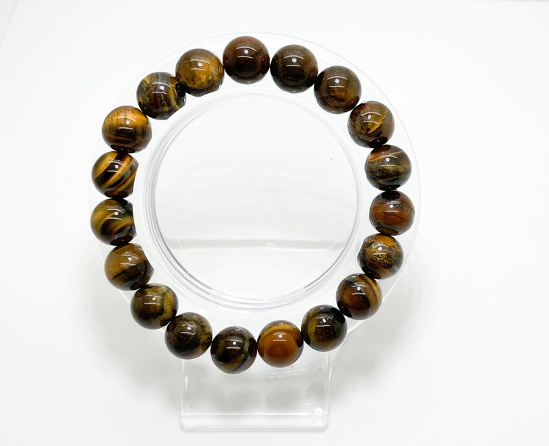 Tiger's Eye Natural Gemstone stretch Bead bracelet