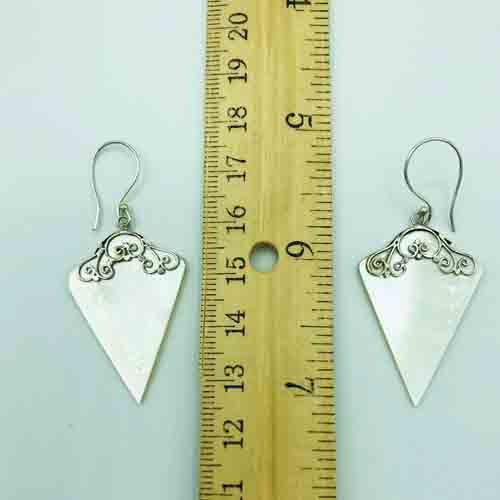 Mother of Pearl and Sterling Silver Earrings