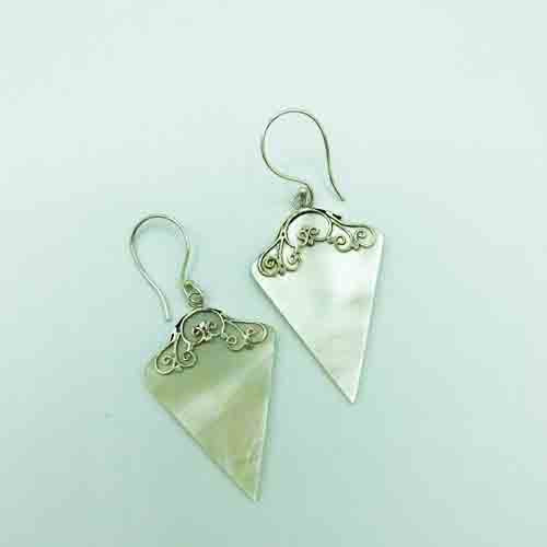 Mother of Pearl and Sterling Silver Earrings