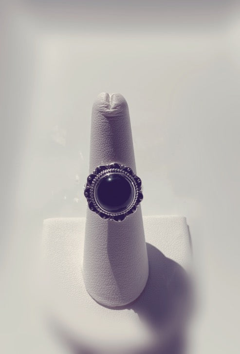 Onyx and Sterling Silver Ring