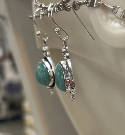 Amazonite Sterling Silver Earrings