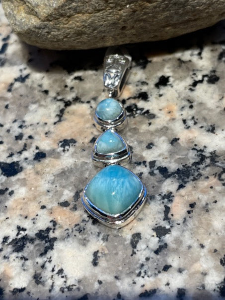 Larimar Sterling Silver Pendant