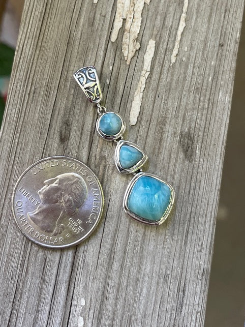 Larimar Sterling Silver Pendant
