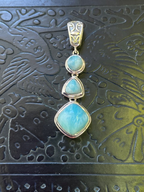 Larimar Sterling Silver Pendant