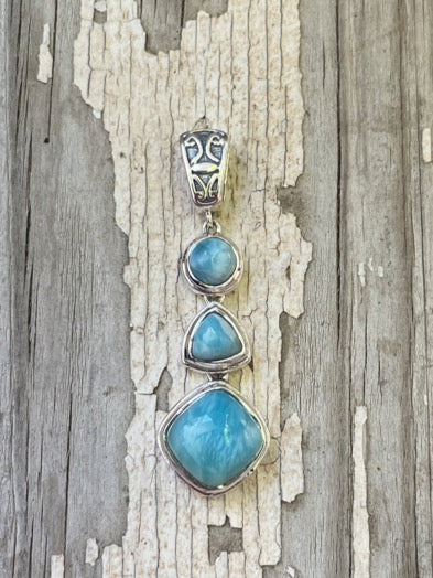 Larimar Sterling Silver Pendant