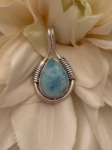 Larimar Sterling Silver Pendant