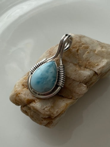 Larimar Sterling Silver Pendant