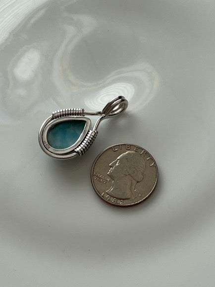 Larimar Sterling Silver Pendant