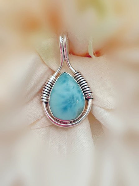 Larimar Sterling Silver Pendant
