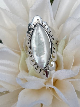 Mother of Pearl Sterling Silver Ring