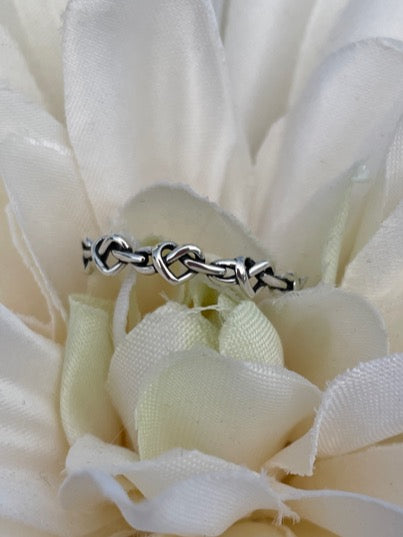 Heart Knots Sterling Silver Ring