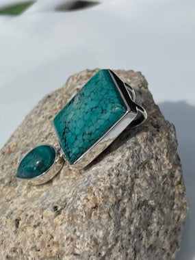 Turquoise Sterling Silver Pendant-Enhancer