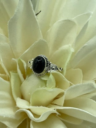 Sterling Silver and Onyx Ring