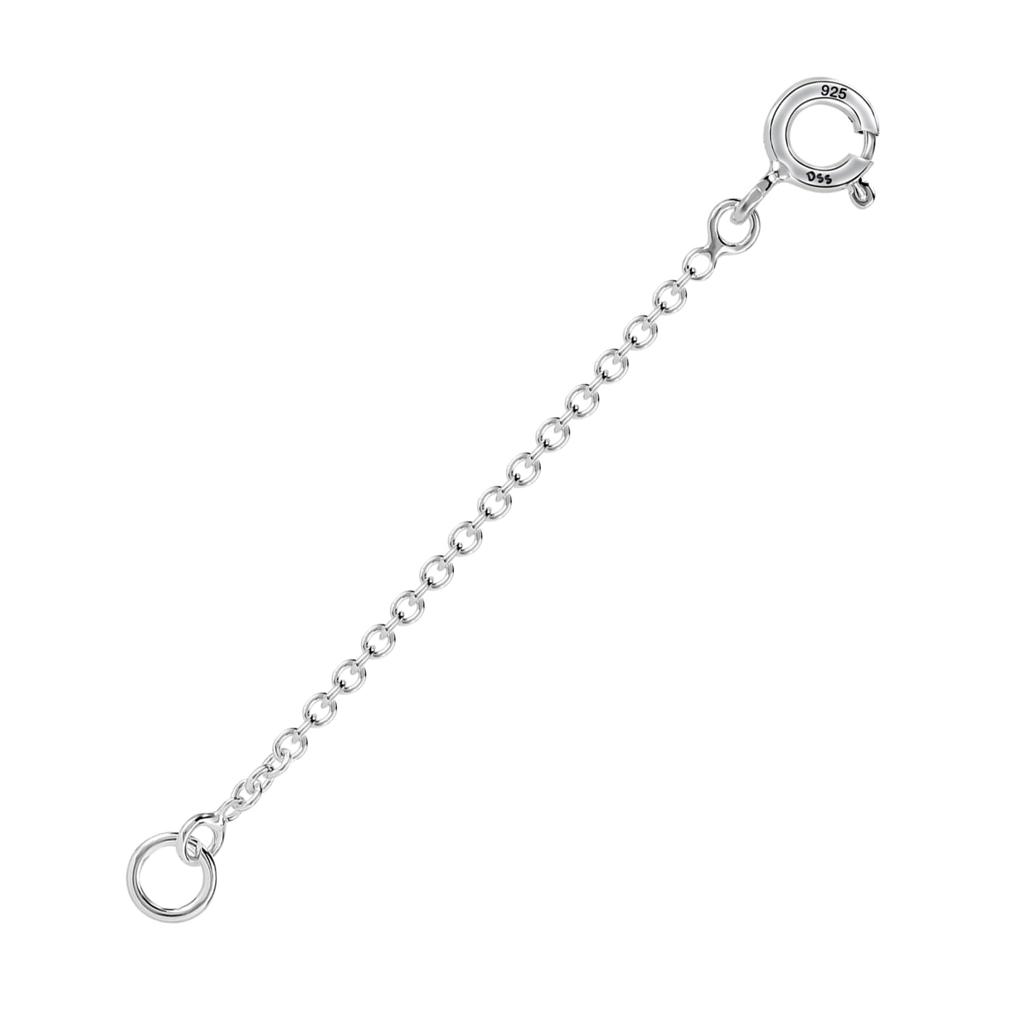 925 Sterling Silver 1.2MM-Extender Chain - 1" to 6" Inch Super Thin & Strong With 5MM End Ring …
