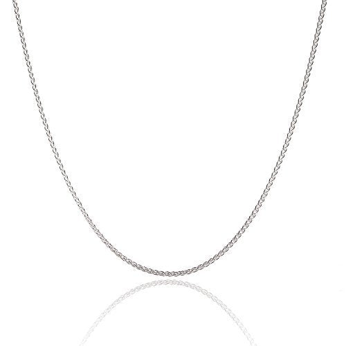 925 Sterling Silver Wheat Chain 1.5MM or 2MM with a Lobster Claw Clasp 16"-30"