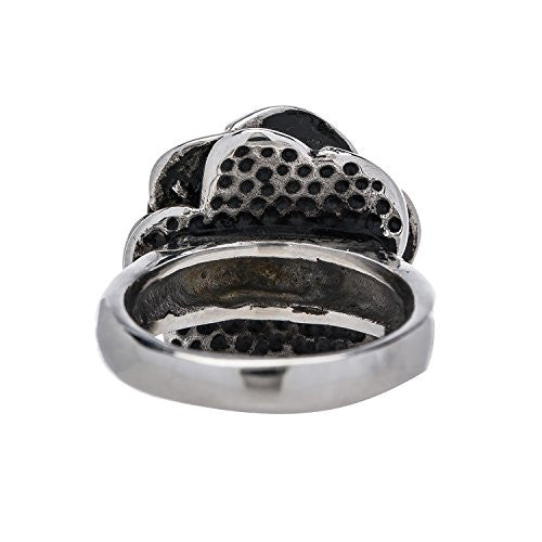 Stainless steel deals rose ring