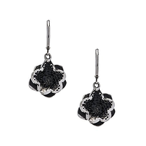Designer Stainless Steel Rose Earrings, pierced with a Euro clasp. Will not tarnish.. This is a picture of the back of the earrings.