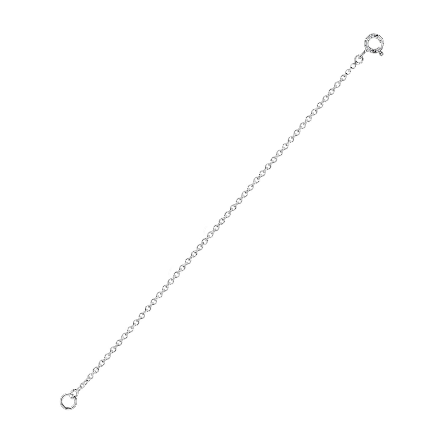 925 Sterling Silver 1.2MM-Extender Chain - 1" to 6" Inch Super Thin & Strong With 5MM End Ring …