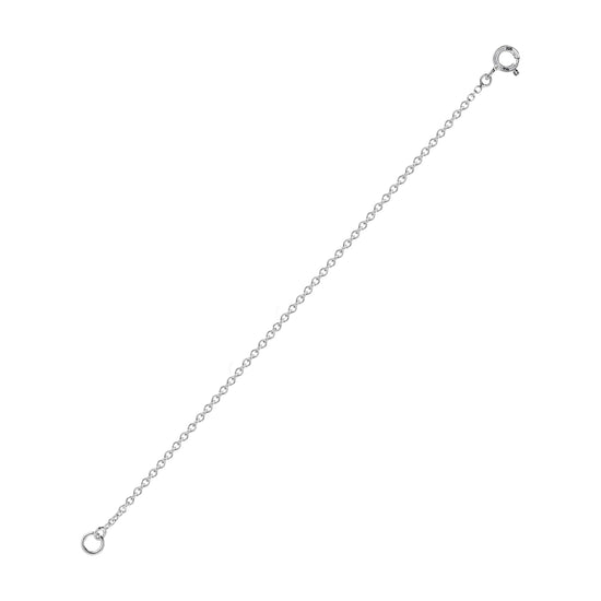 Sterling Silver Extender Chain Real Solid 925 Sterling Silver Double Rolo Chain Necklace Made In Italy Sterling Silver Necklace Extender - Foto 2