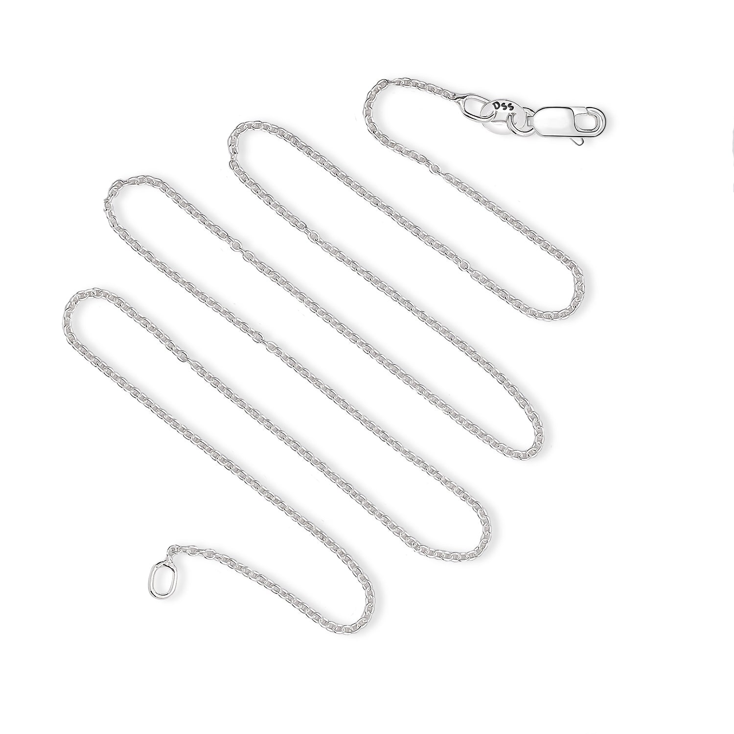 925 Sterling Silver Cable .8MM Chain with a Lobster Claw Clasp 16-30"