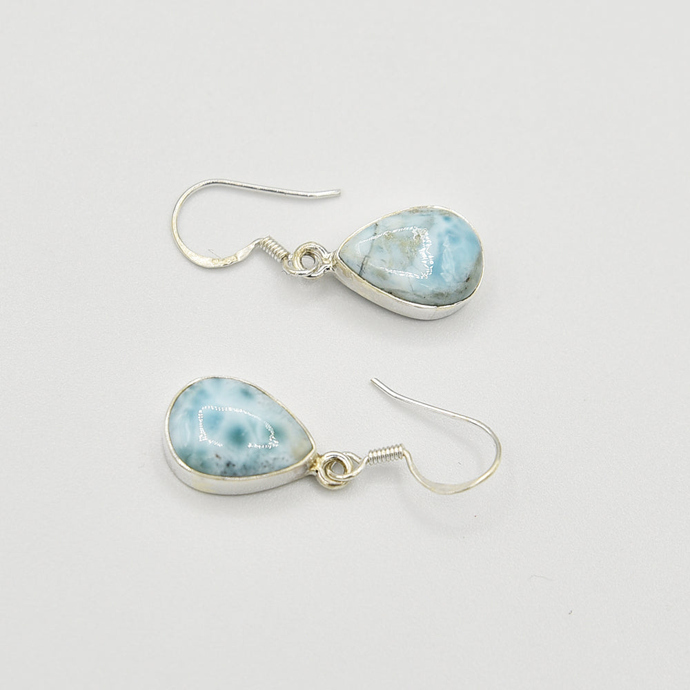 Larimar and Sterling Silver Earrings
