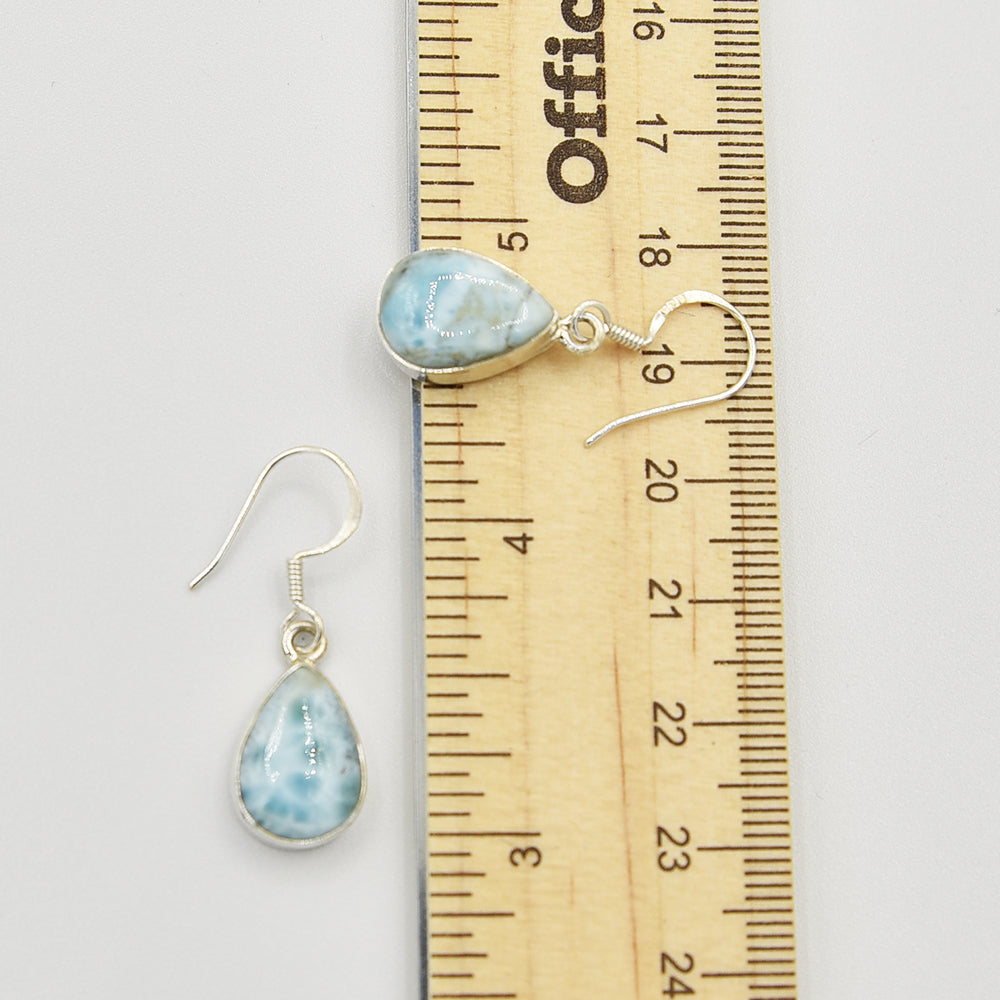 Larimar and Sterling Silver Earrings