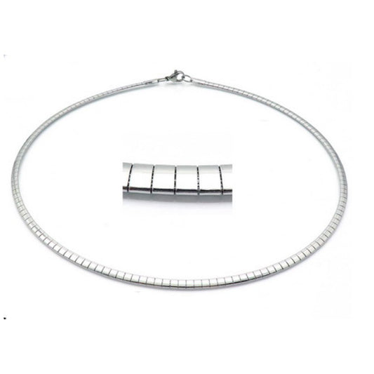 Stainless Steel Omega Necklace - 4MM - 6MM - 8MM 16" or 18"