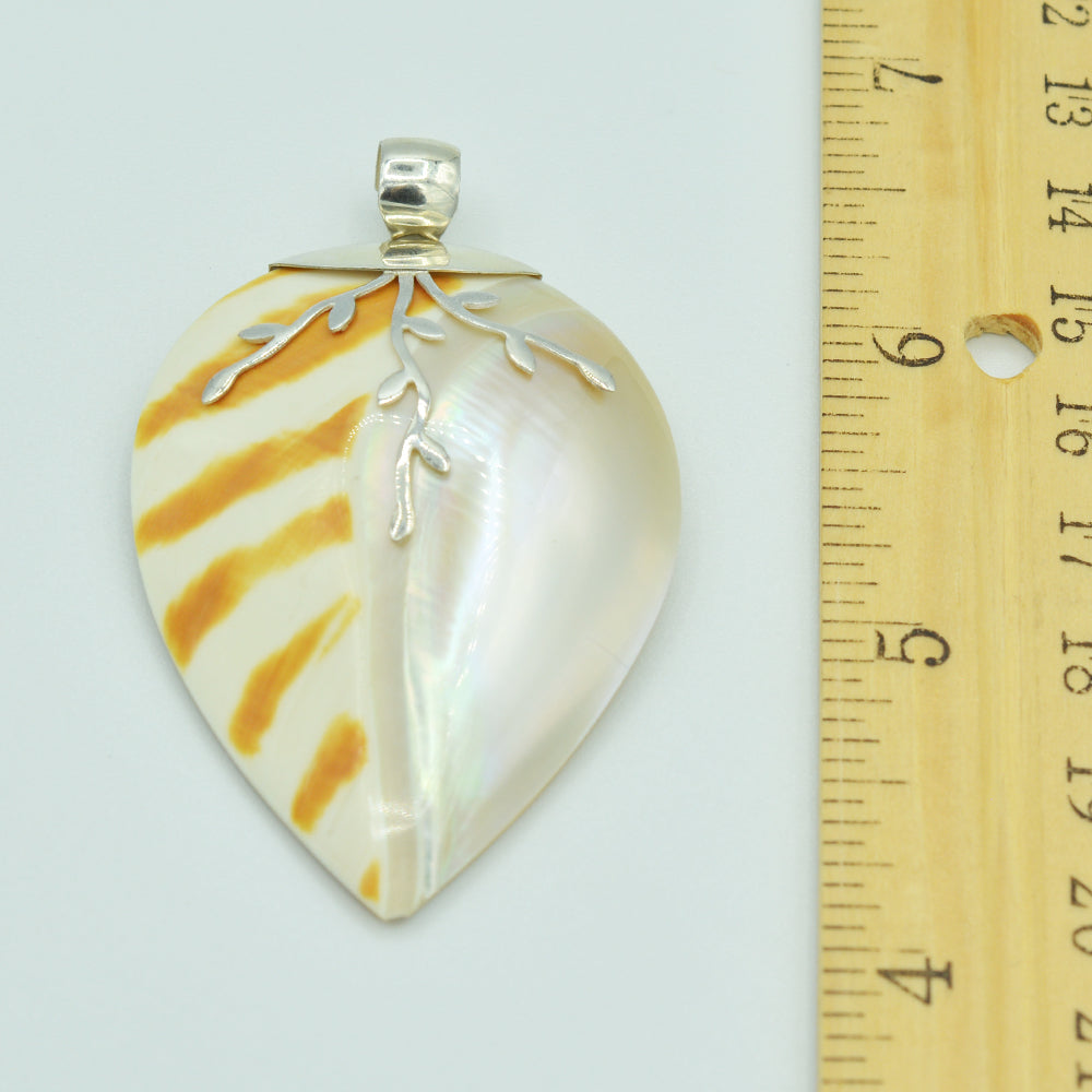 Mother of Pearl Sterling Silver Shell Pendant