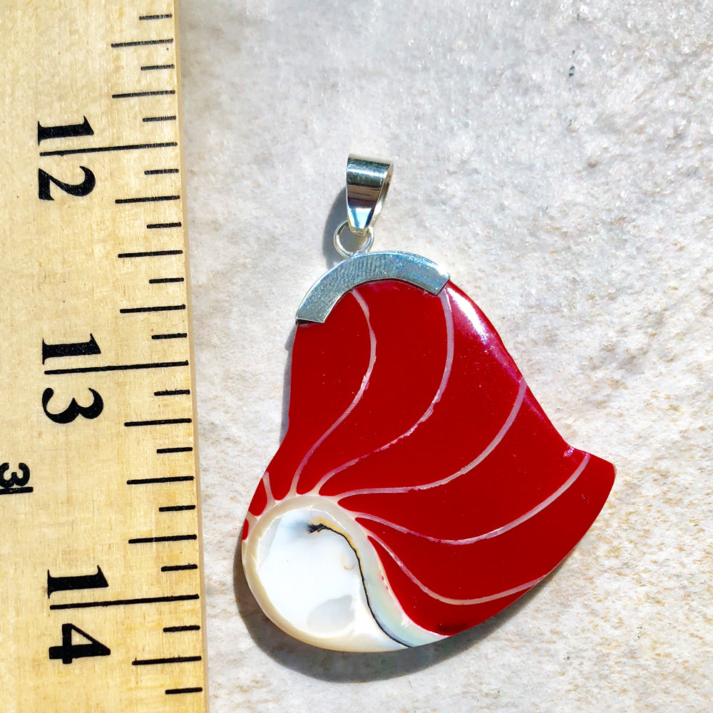 Shell and Sterling Silver Heart