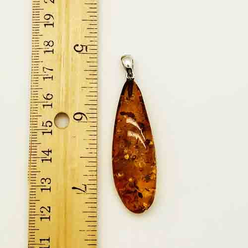 Genuine Amber Pendant and Sterling Silver