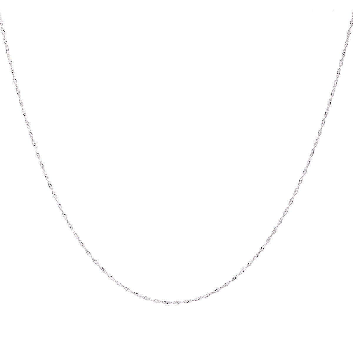 1.2MM Sterling Silver Singapore Chain with Lobster Claw Clasp