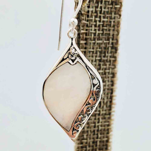 Mother of Pearl and Sterling Silver Earrings